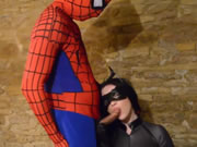 Spiderman scopata Catwoman tettona